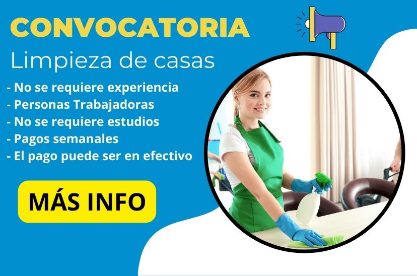 EMPLEO DE LIMPIEZA DE CASAS